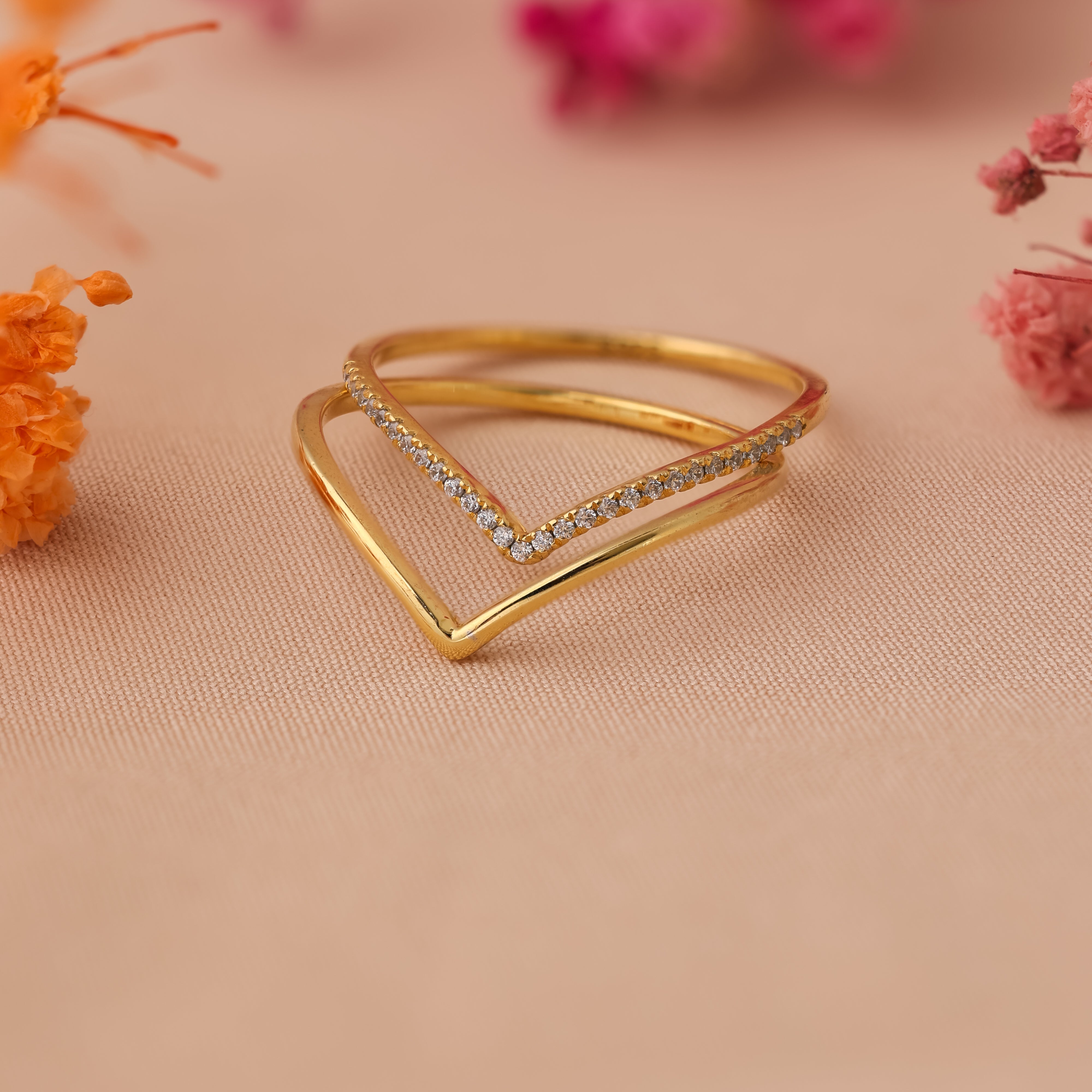 S 925 Elevate Your Ring Stack with the Curve Stacking Set Gold Plated
